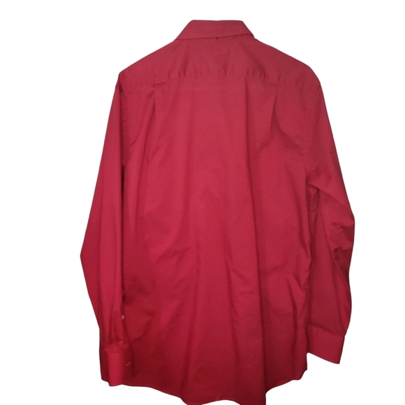 Croft and Barrow long sleeve mens button down classic fit top red size 32/33 - Picture 5 of 6